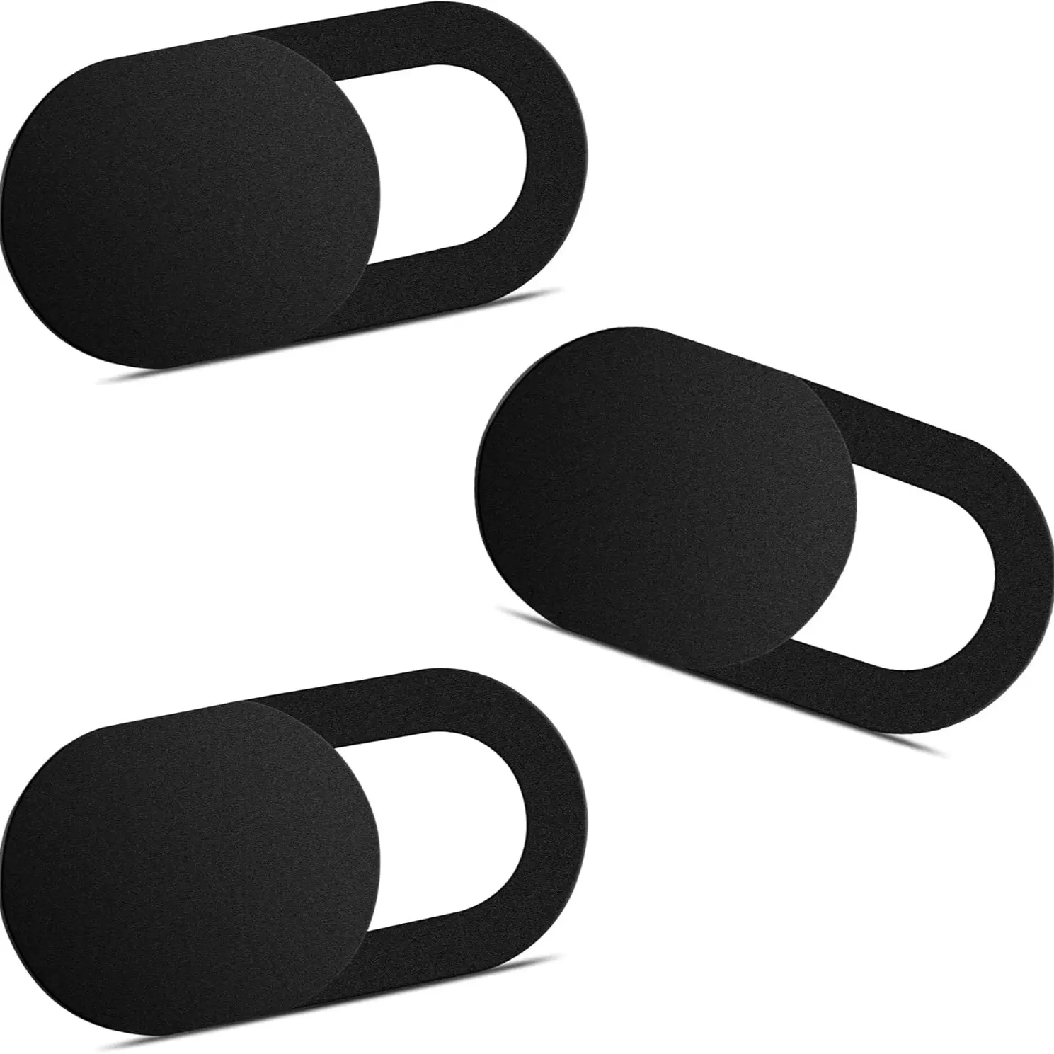Webcam Cover (3 Pack), 0.03 inch Ultra Thin Portable Compatible Laptop Camera Cover Slide for iPhone iPad MacBook Pro Computer iMac Cell Phone PC Accessories Camera Blocker Slider, Great for Privacy - Black Protection