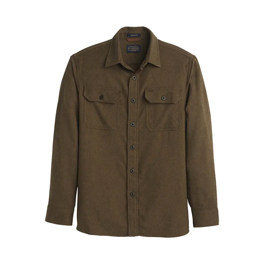 Pendleton Men's Burnside Retro Plaid Flannel Shirt, Preppy Style Long Sleeve Button-Down in Double-Brushed Cotton with Locker Loop, Retro Style, Plaid Pattern, Button Through-Flap, Classic Pendleton Plaid Style