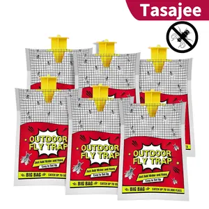 6 Pack Fly Traps Outdoor Fly Trap Hanging, Disposable Fly Catcher for Farms, Fly Trap Bag Outdoors, Effective Fly Traps Outdoor Hanging Fly Trap Plastic