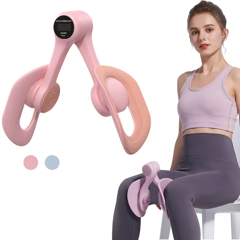 Ergonomic Thigh Exerciser Equipment with Counter - Portable Unisex PP/TPE Lightweight Adults' Training Tool, Skin-Friendly Soft Pads, Legs & Arm Workout Gear for Sedentary Lifestyle, Watch-TV Workouts, Full Body Support, Reduces Hand Fatigue
