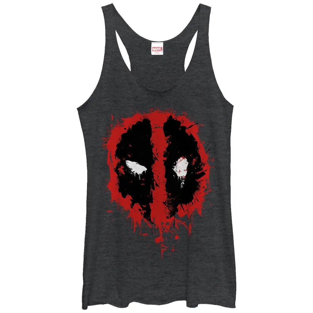 Women's Marvel Deadpool Splatter Icon Racerback Tank Top