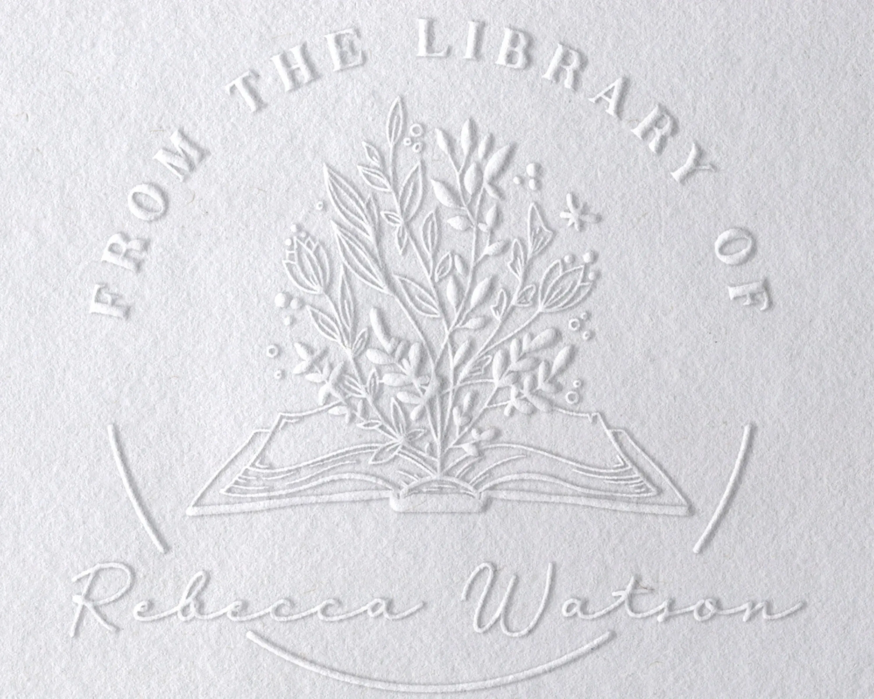 From the Library of Book Embosser Custom Personalized From the Library of Book Belongs to Ex Libris Book Lover Gift