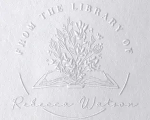 From the Library of Book Embosser Custom Personalized From the Library of Book Belongs to Ex Libris Book Lover Gift