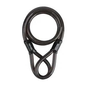 Venzio Heavy Duty 4FT 12mm (1/2 inch) Bike Lock Cable with Loops, Security Steel Lock Cable, PVC Coated Anti-Theft Chain for Bicycle, Gate, Grill, Generator