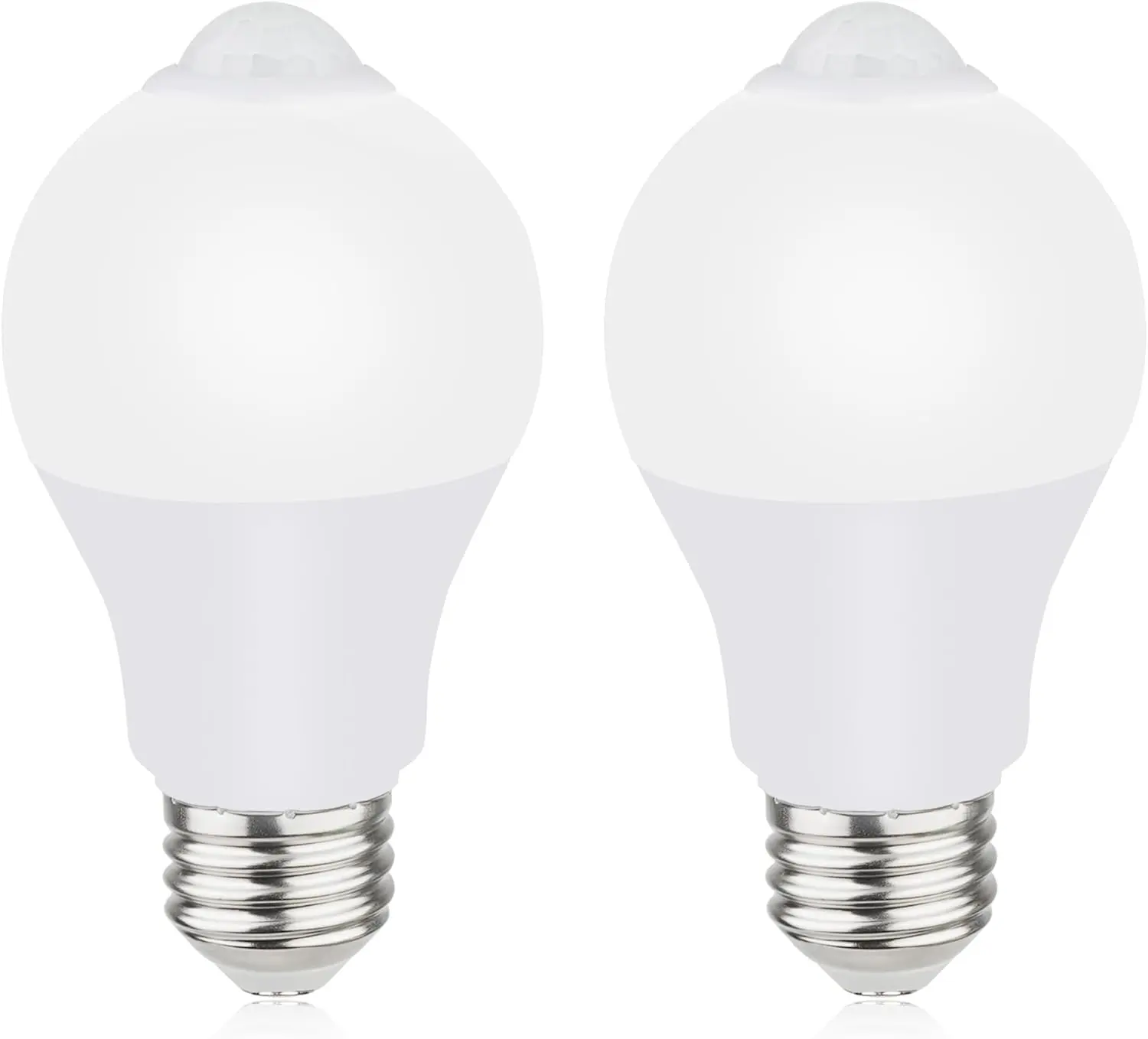Motion Sensor Light Bulbs for Outdoor Indoor, 9W A19 Motion Detector Led Bulb, 60 Watt Equivalent, E26 800lm 5000K Daylight, Dusk to Dawn Motion Activated  Lights for outside, Inside (2 Pack)