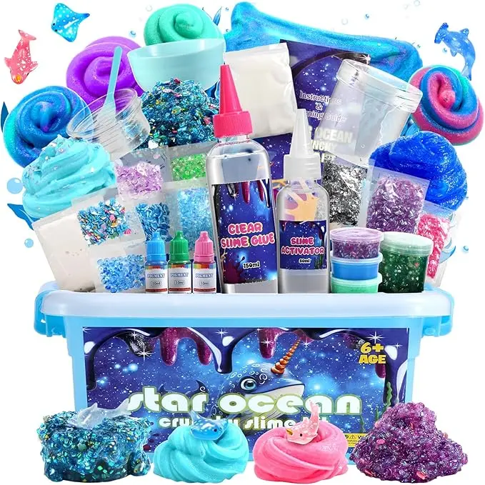 Halloween Fall Gift Slime Kit for Girls Ages 8-12 Mini Butter, Clear, Water, Cloud Slimes, Slime Making Kit for Kids DIY Craft Kits,6 7 8 9 10 Year Old Girl Birthday Gift Cute Stuff