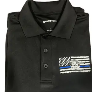Polo Shirt Thin Blue Line Men's Casual Top Menswear Stylish Shortsleeve Navy Uniform 100% Polyester Support Law Enforcement
