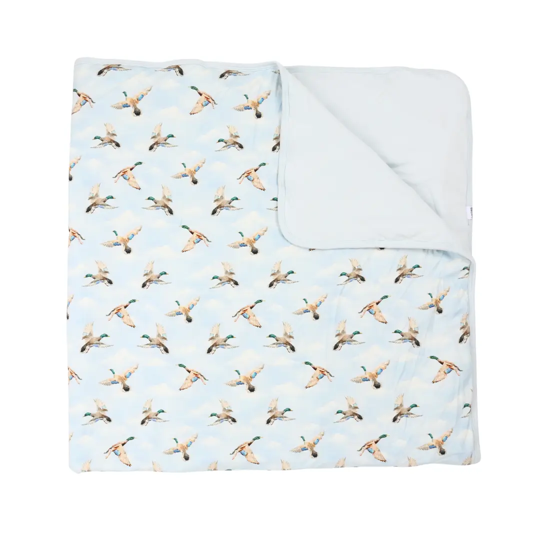 Bamboo Large Blanket Mallard Skies