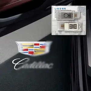 2pcs(High brightness and ultra-clear) Shadow Lights LED Door Logo Projector for Cadillac SRX CT6 XTS ATS XT4 XT5 XT6 Dual Plug Puddle Lights for Cadillac Welcome Courtesy Lights Auto Accesories