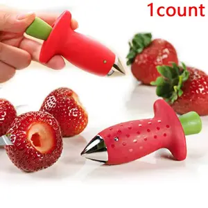 Kitchen Accessories Stainless Steel Strawberry Leaf Remover, 1/2 Counts Manual Strawberry Tomato Corer, Kitchen Gadget & Utensils, Practical Strawberry Tools, 2024 Kitchen Gadgets