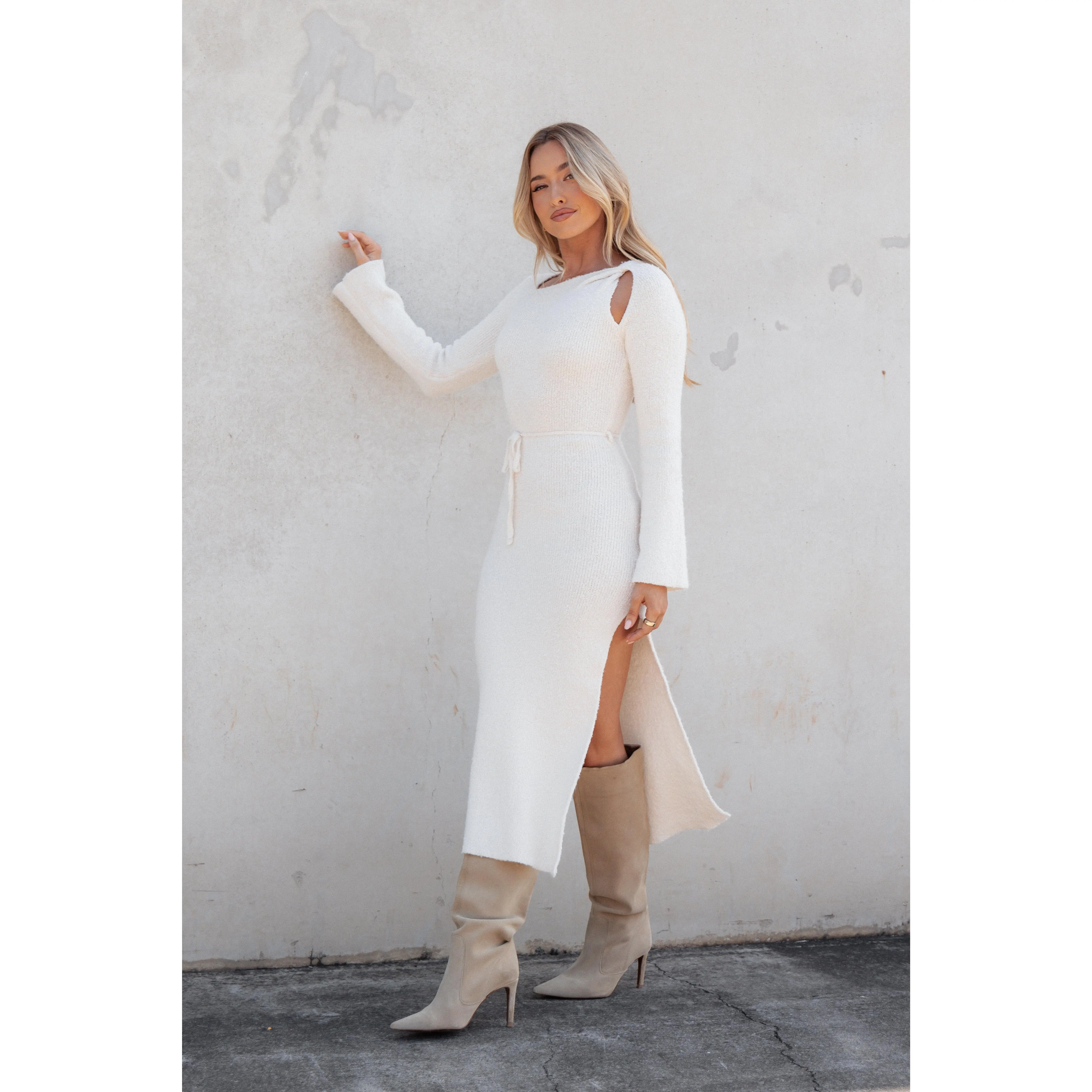 Edina Midi Dress - White