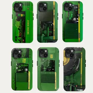 JD Green Tractor Tough Phone Case, Farmer Phone Case, CaseSuitable for iPhone 17-11 Pro Max/Plus and  Samsung Galaxy S23-25