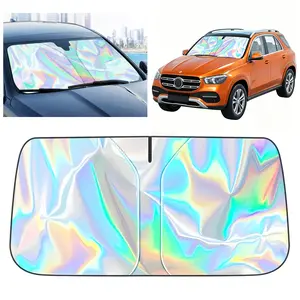 Summervibes | Car Windshield SunScreen | Blocks UV Rays | Foldable & Reflective Design | Keeps Interior Cool, Prevents Heat Buildup | Large (57" x 31.5")