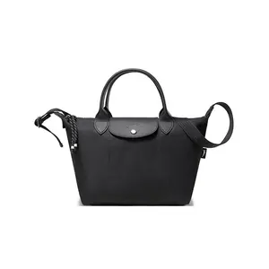 Longchamp Le Pliage Energy 25 Foldable Nylon Canvas Tote Bag for Women in Black