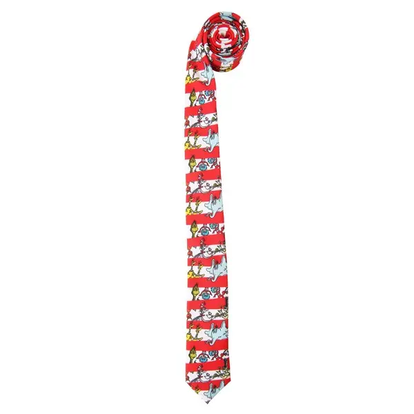 Dr. Seuss Characters & Stripes Necktie for Adults