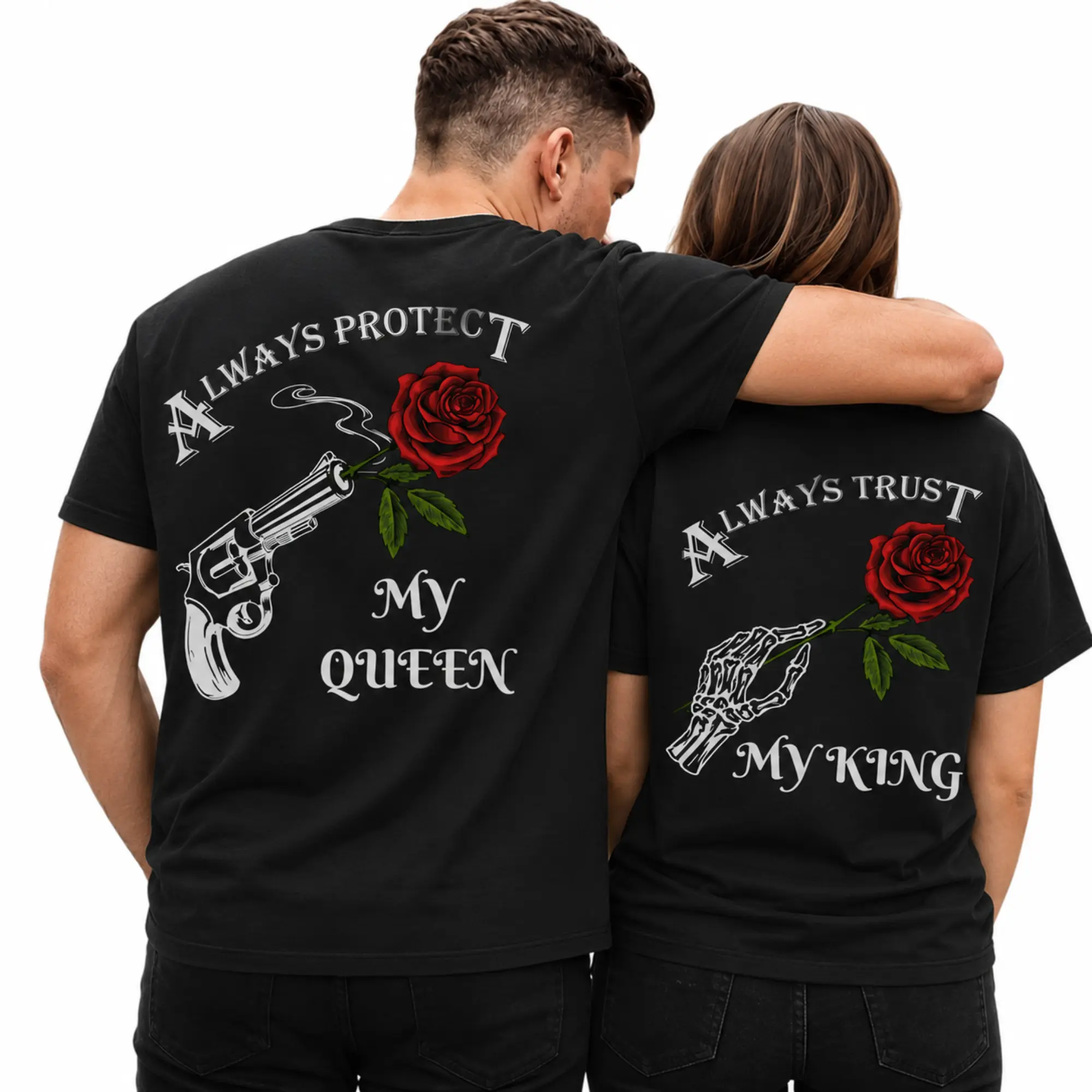My Queen My King Couple Shirt, His and Hers Matching Shirt, Valentine Christmas Gift for Couples, Cute Relationship Outfits, Love Shirt