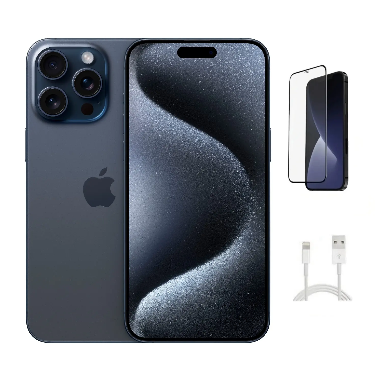 Refurbished Apple iPhone 15 Pro Max A2849 (Unlocked) Good Condition with Tempered Glass Screen Protector & 1 Year Warranty