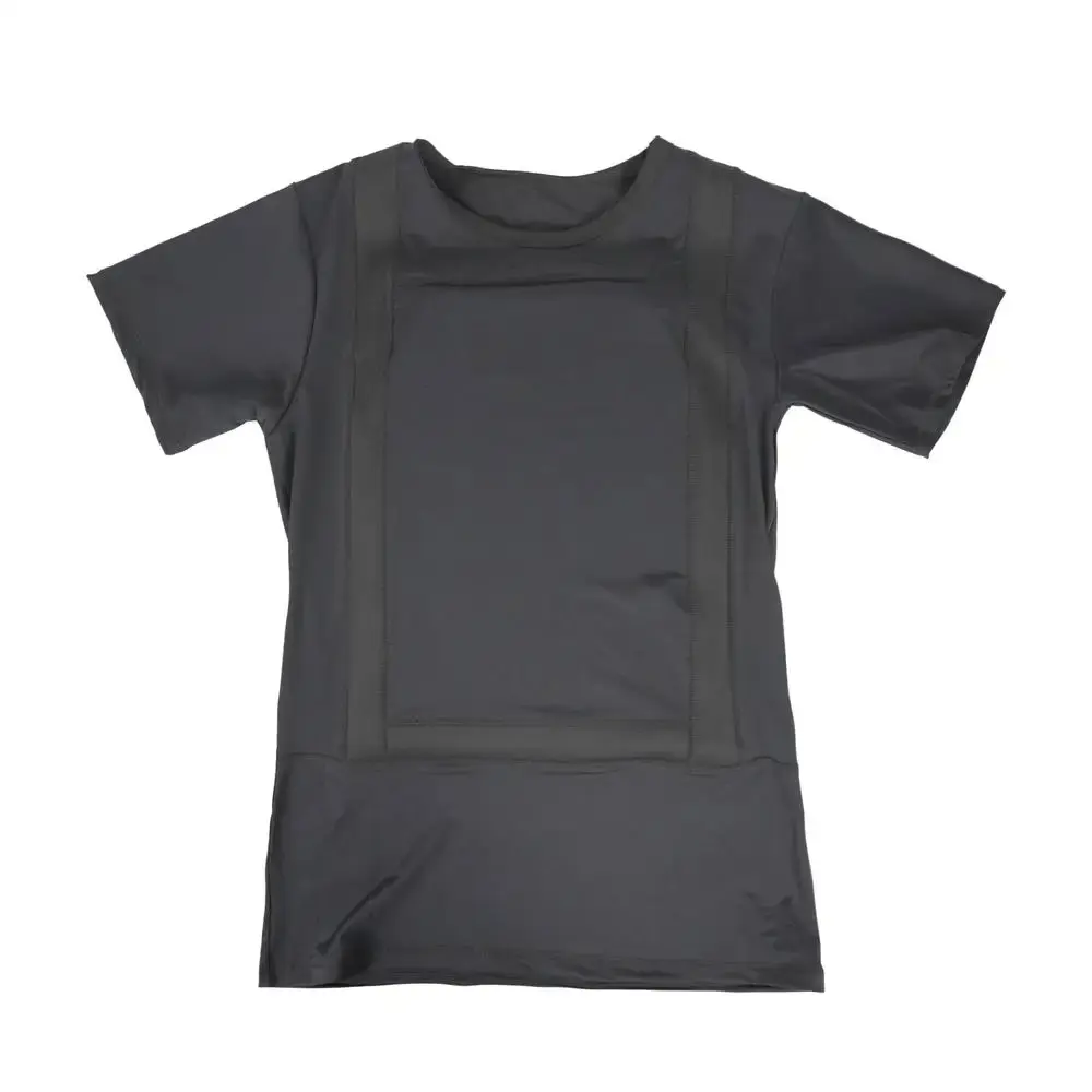 NIJ IIIA level comfortable lightweight invisible inner wear bulletproof short sleeve T-shirt work clothes Tactical Gear Top Workwear Body Protection