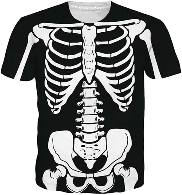 3D Novelty Adult O-Neck Short Sleeve Graphic Funny Tee Shirt Top