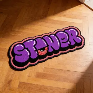 Creative Letter Graffiti Rug, Fun Eye Pattern Carpet, Cartoon Pattern Rug, Soft Thick Plush Mat, Soft Area Rug, Shaggy Area Rugs for Bedroom, Living Room, Porch, Bathroom, Hallway, Soft Fluffy Rugs, Unique Rugs
