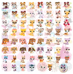 Custom 20 PC (Leave a Note) Miniature Animal Figures Dachshund Cocker Spaniel Great Dane Shorthair Cat Husky Fox Collector Set Toy for Kids Boys Girls Christmas Birthday Xmas Gift Present