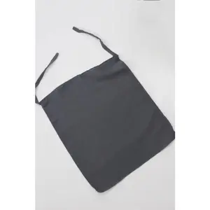Tie Back Half Niqab - Charcoal