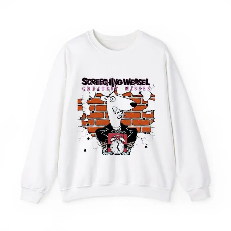 Screeching Weasel Band Unisex Unisex Crewneck Sweatshirt for Men - T-shirt, Menswear