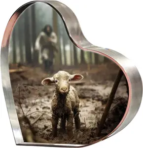 Christian Jesus and Lamb Decor,Spiritual Thank you Christian Gifts for women,pastor,christians,teachers,Mom,Sister,Friends,Mother's,Female Coworker-Religious Home Decor for Birthday,Christmas,Everyday Encouragement(4"x4")