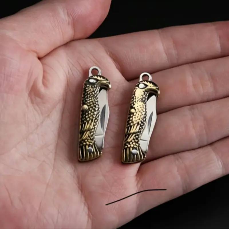 New [Practical Pocket Knife], mini small tools/pocket tools/, copper eagle handle, ultra-small Edc multi-functional tool, Versatile Tool, Outdoor Multifunctional Tools, for daily household use, perfect keychain accessory. Want to buy now!