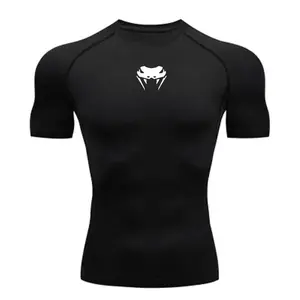 Apex Cobra Moisture-Wicking Compression T-Shirt, Sporty Sports Top for Gym Workouts, Sporty Sports Tops