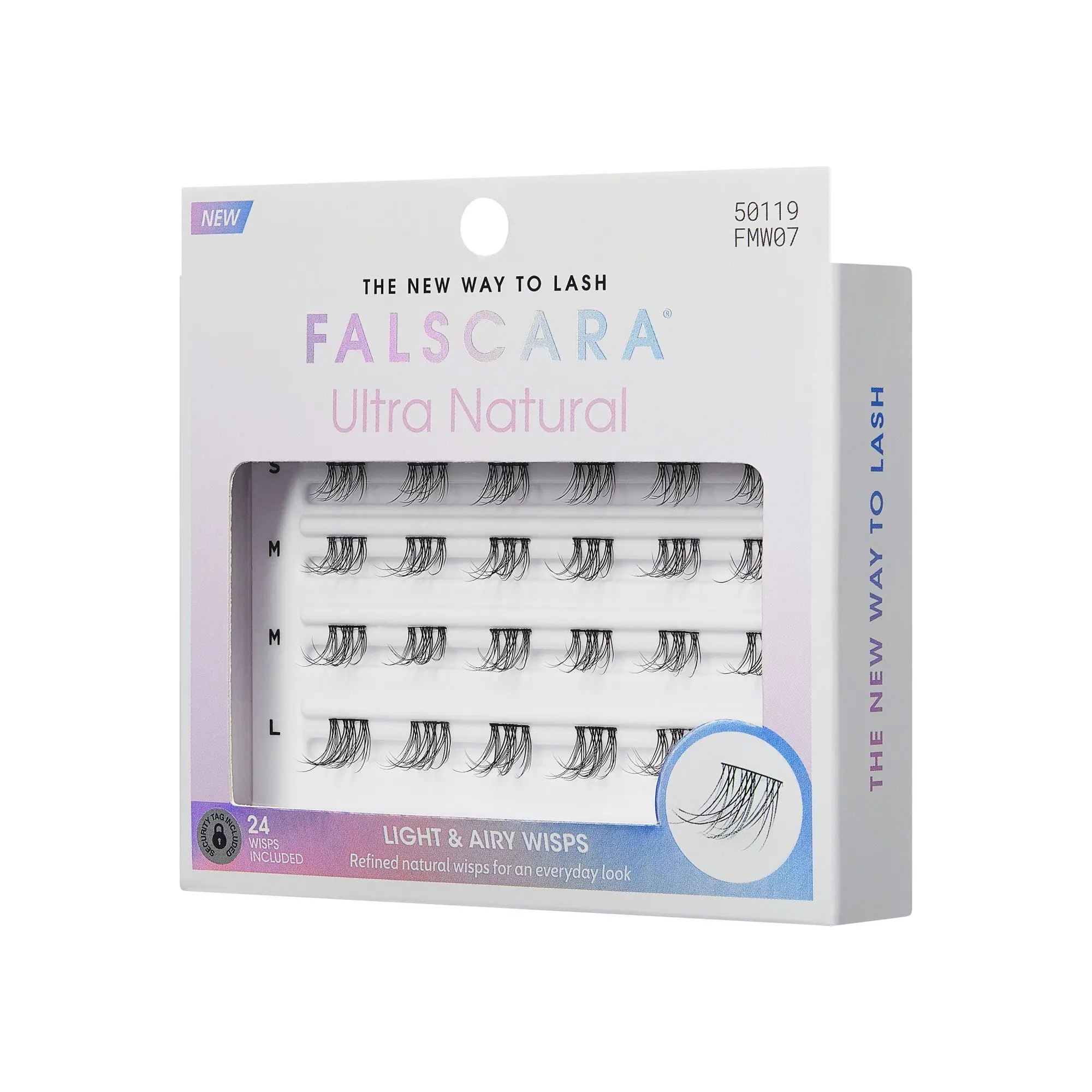 Falscara Ultra Natural Multipack | DIY False Lash Extensions, Natural, Cluster Lash, Wispy Lashes, Light & Airy, 24 Wisps, 8mm-12mm
