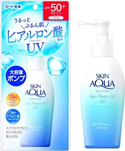 Rohto Skin Aqua Sunscreen Super Moisture Gel SPF50+/PA+++ pump 140g big version Skincare Hydrating Moisturize Hydrate Moisturizing