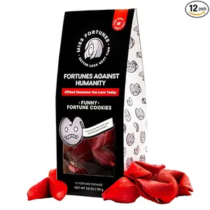 Miss Fortunes, Funny Fortune Cookies, Fortunes Against Humanity, Offend Someone You Love Today! Adult Party Idea with Dark Humor (Bag of 12 Individually Wrapped Cookies) Written by Professional Comedy Writers