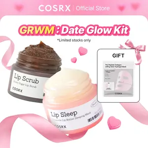 [COSRX Official] Valentine’s Special – Limited Stock | GRWM Date Lip Glow Kit  | Honey Sugar Lip Scrub & Ceramide Lip Sleeping Mask + Free Hydrogel Mask
