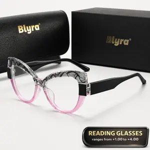 1Pc Women Fashion Reading Glasses & Plain Glasses Retro Patchwork Square Frame Lightweight Eyewear for Office Reading Daily Wear