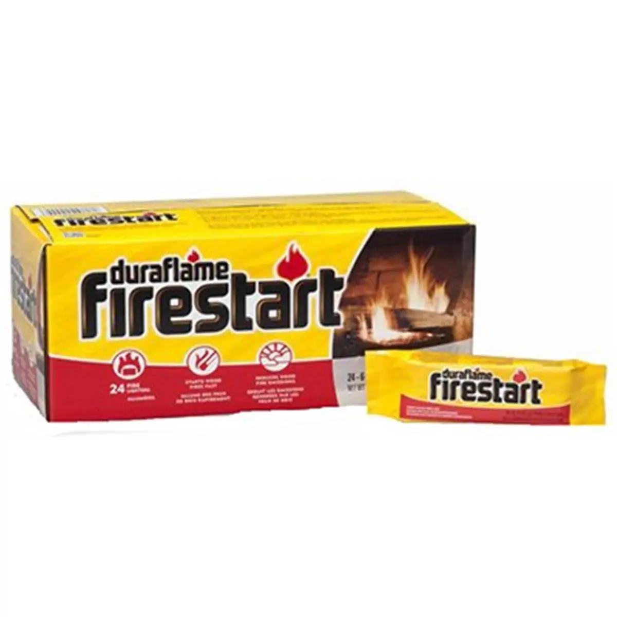 Duraflame Cowboy 4.5 oz Water Resistant Wooden Fire Lighter - Pack of 12, Compact, Individually Wrapped, Easy Lighting