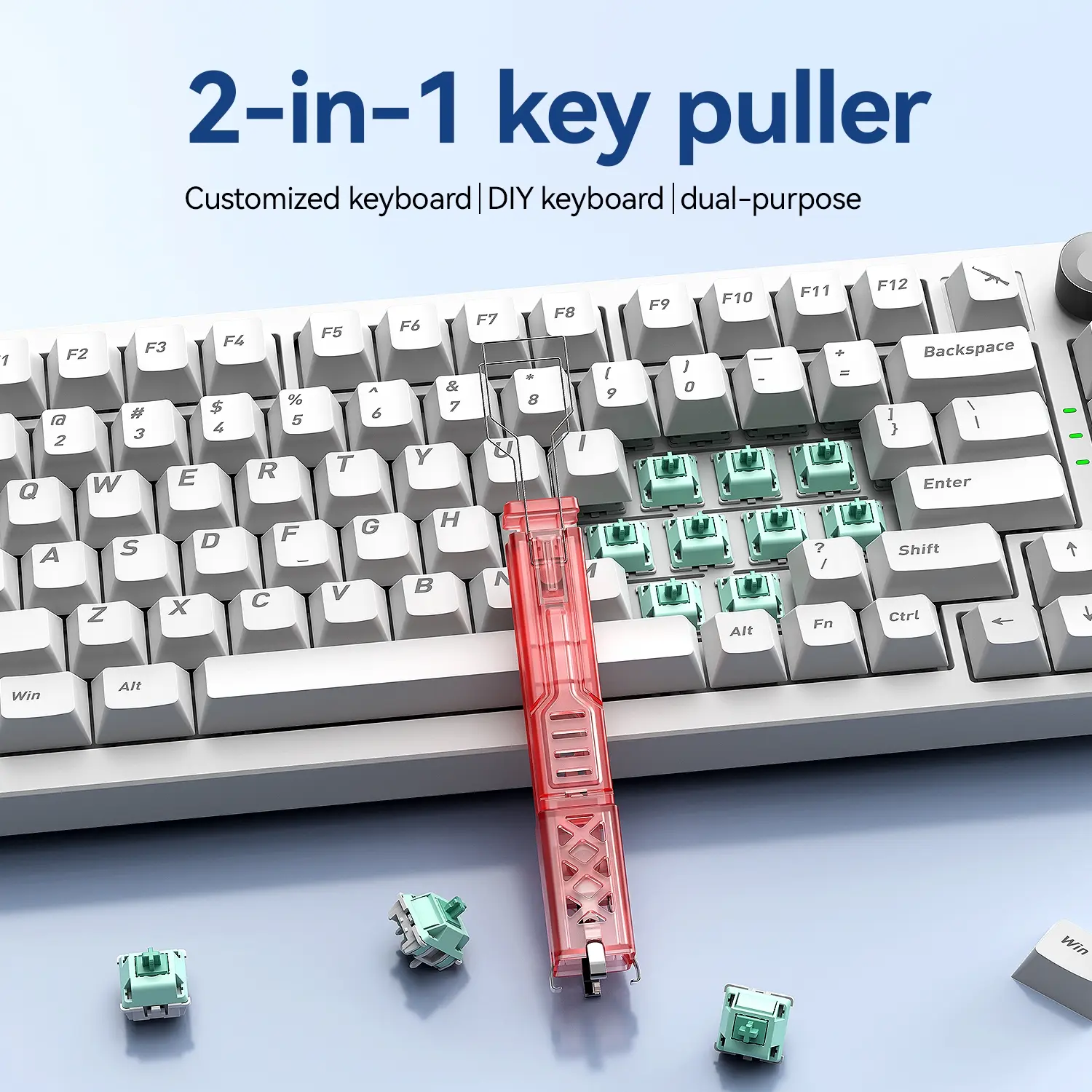 2-In-1 Switch Tool Keycap Puller Set, Four Claw Keycap Remover for Kailh Ttc Gateron Switches, DIY Mechanical Keyboard Repair Kit, Keycap Extraction