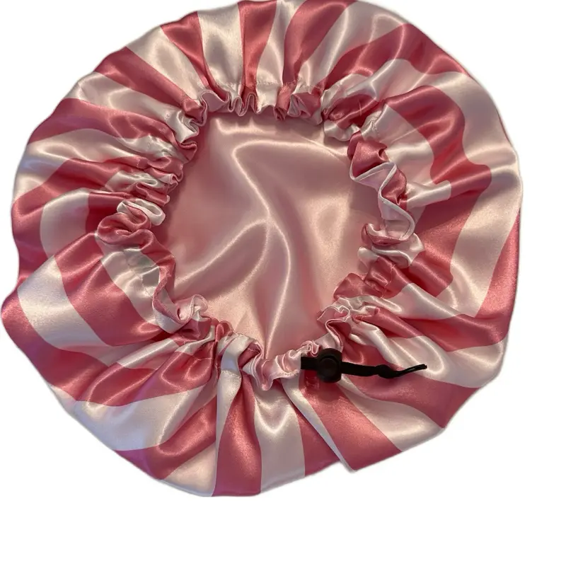 Ruffle Satin Bonnets size s/m - Ms Make It Luxury Silky Satin Bonnet Collection - Premium Double-Layer Sleep Cap, Large Size Satin Bonnet, Adjustable Fit Soft Hair Protection Cap for Haircare, Moisture Seal
