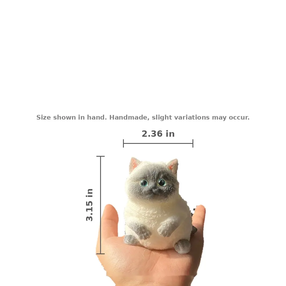 Simulation Taba Cat Squishy, Hand-painted Kitty Stress Relief Toy, DIY Creative Gift, Cute Desk Decor