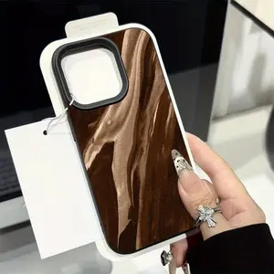 Leather Texture Large Hole Trendy Art Pattern Shockproof Phone Case for iPhone 15/plus/pro/max, Perfect Gift for Family/girlfriend