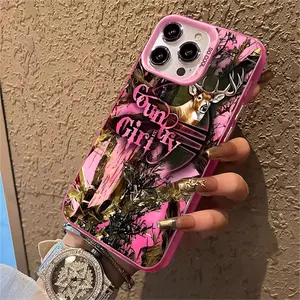 Deer Antler Hunting Country Style Phone Case, Drop-Resistant, Retro, Fun, Cute, and Fashionable, suitable for iPhone 17, 16, 15, 14, 13, 12, 11X, XS, XSMAX, XR, 7P, 8P, 16E, 17E, and is an ideal holiday gift for friends, family, and yourself.