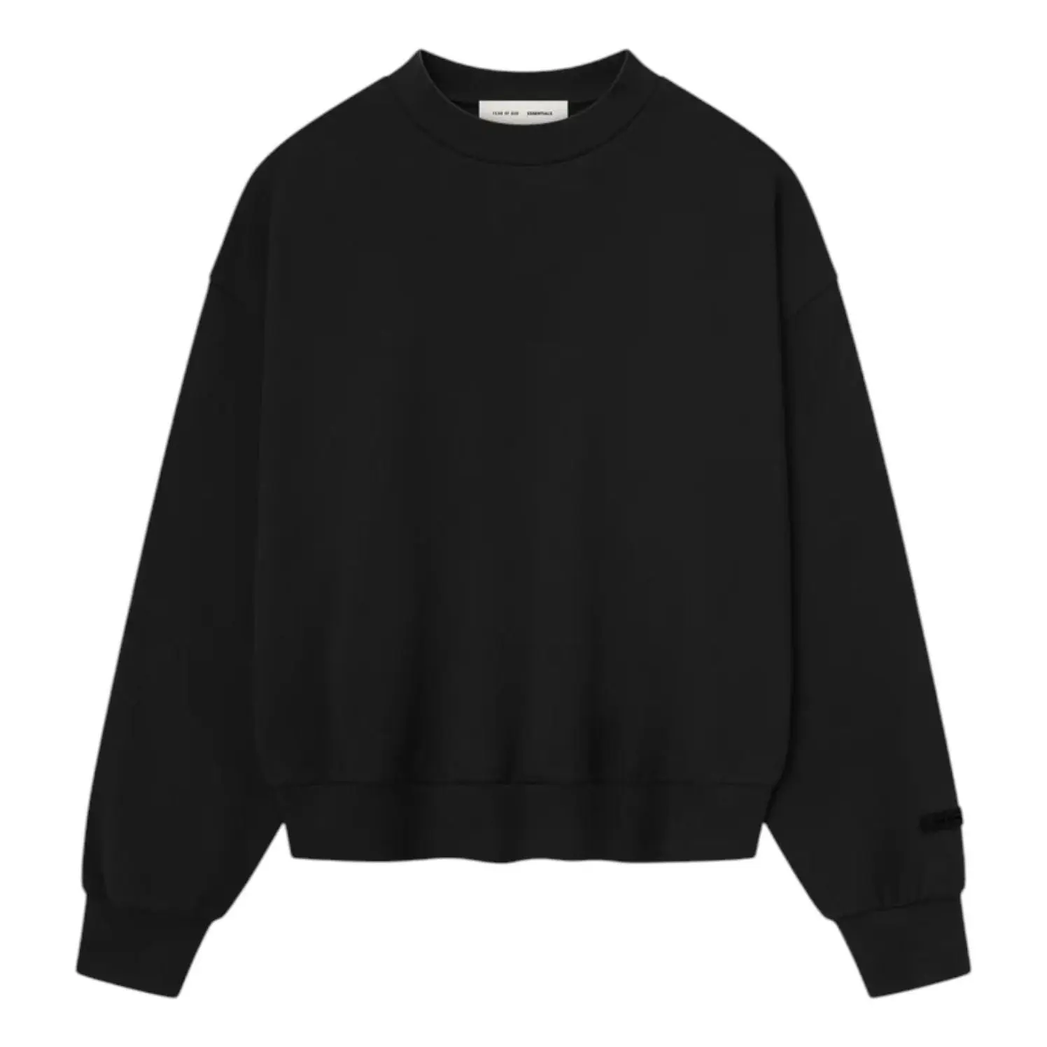 Fear of God Essentials Classic Crewneck Sweatshirt 'Jet Black' 192SP252040F Fear of God Essentials Classic Crewneck Sweatshirt 'Jet Black' 192SP252040F