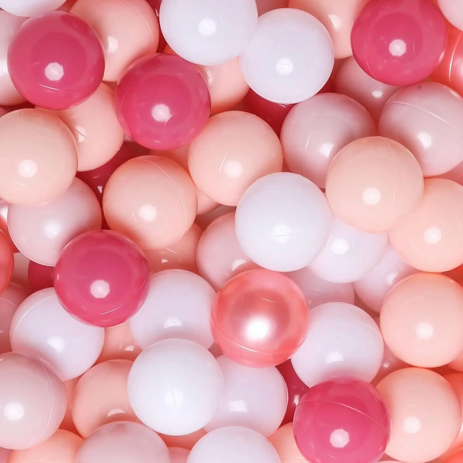 Ball Pits Balls for Toddlers Pack of 50 100 200 Plastics Shape Ball Non-Phthalate Non-BPA Non-Toxic 2.2-Inch Crush Proof Play Balls