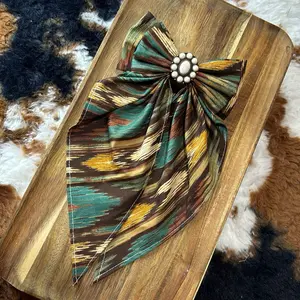 Women's Handmade Western Azteca Bead Hair Bow Hair Clip - Natural Figure-Flattering Accessory, Unique Elegant Decorative Design, Carefully Crafted, Beads