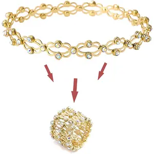 [Free Shipping]Adjustable Telescopic Ring Transformable Magic Copper Bracelet