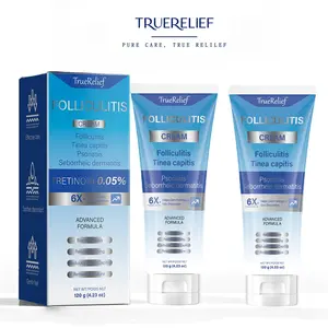 TrueRelief Folliculitis Soothing Treatment Cream 120g - Organic Soothing Cream for Scalp Face & Body - Effective Relief from Folliculitis with Advanced Formula