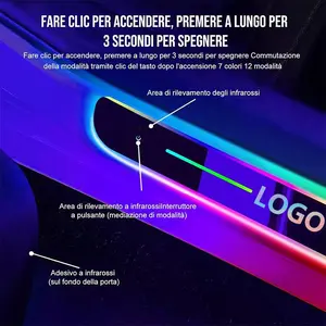 LED Car Door Step Pad, Color-changing, Scratch-proof, Wireless Design.There are more models available.Suitable for Chevrolet, Toyota, Honda, Mustang, Jeep, Ford, BMW, GMC and other car models.