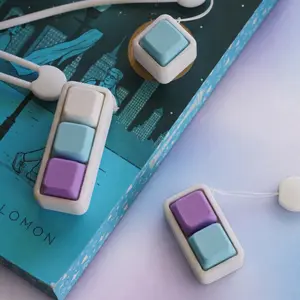 Blueberry Milk Clicker Keychain | Mechanical Fidget Toy | ADHD Sensory Toy | Cute ASMR Clicker