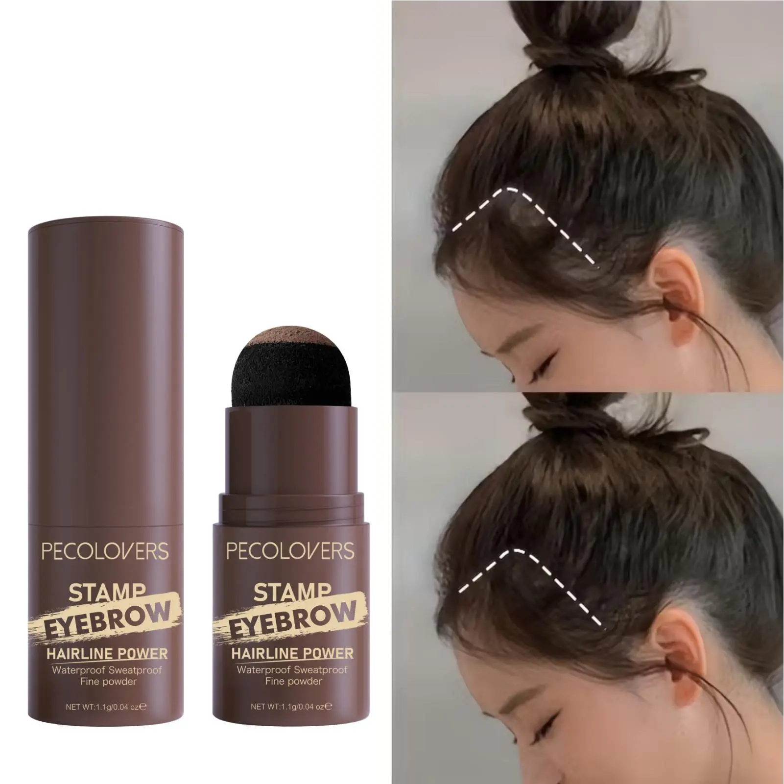1PC Hairline Contouring Stick, Waterproof & Sweat-Proof, NO Smudging or Fading,Shadow Contouring & Gap Filling,Nose Shadow Powder, Face Powder, Eyebrow Powder, Forehead Side Shadow, Hairline Powder, Hair Concealer