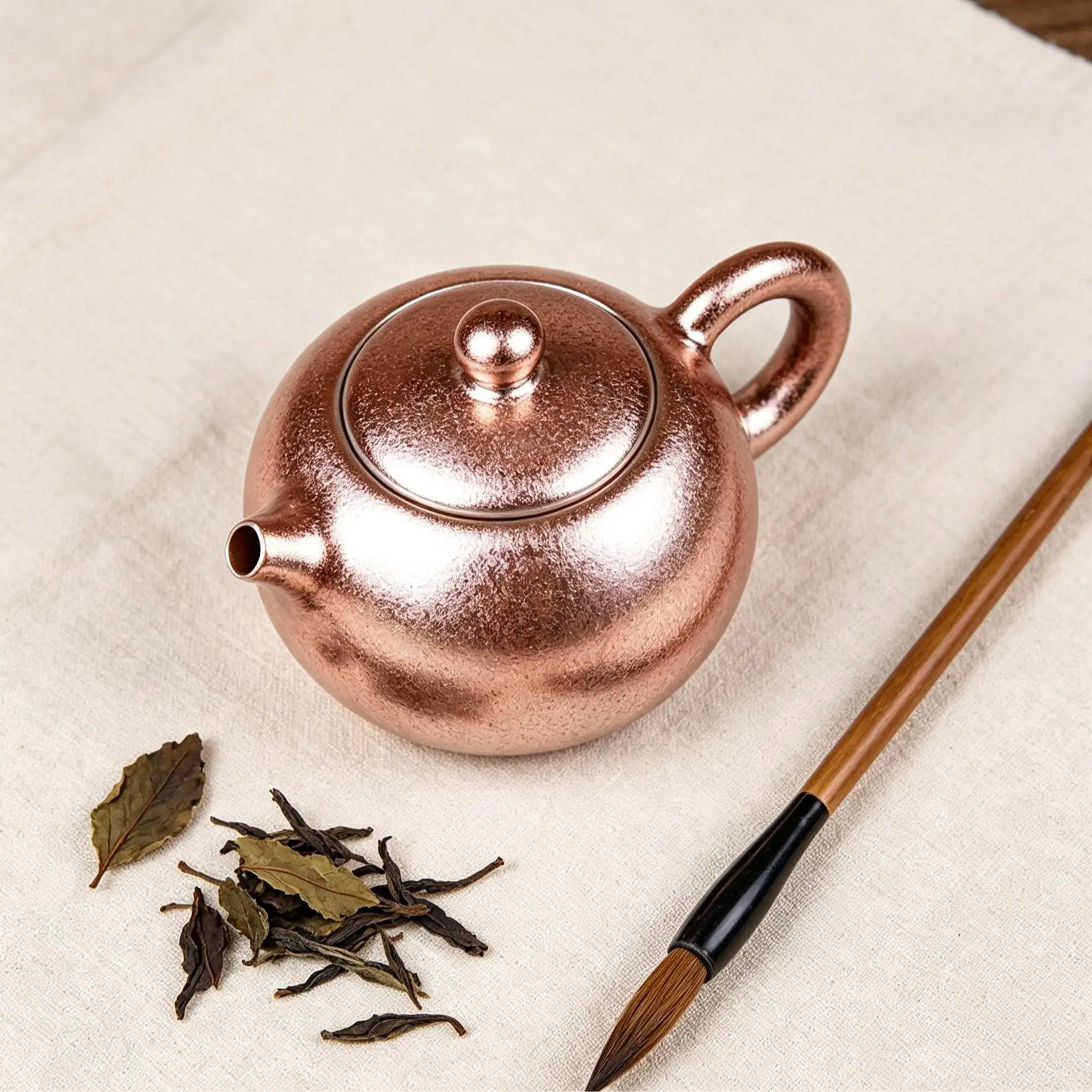 Premium Artisan Ceramic Xishi Teapot - Traditional Tenmoku Glaze, Handmade Pottery, Classic Chinese Culture Lifestyle Kitchen Tea Ware for Tea Enthusiasts